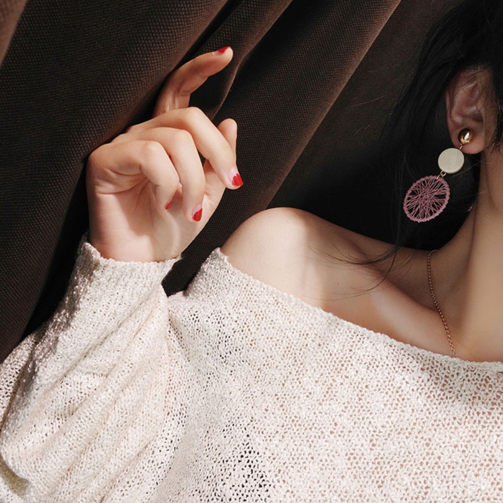 NEW "Fuji" Dreamcatcher Wooden Earrings - Picture 3 of 5